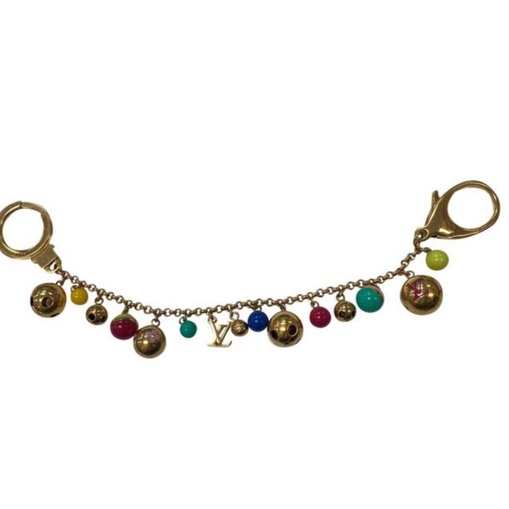 Auth LOUIS VUITTON Grelots Bag Charms Chain Handbag Bag Accessory Companion Gold